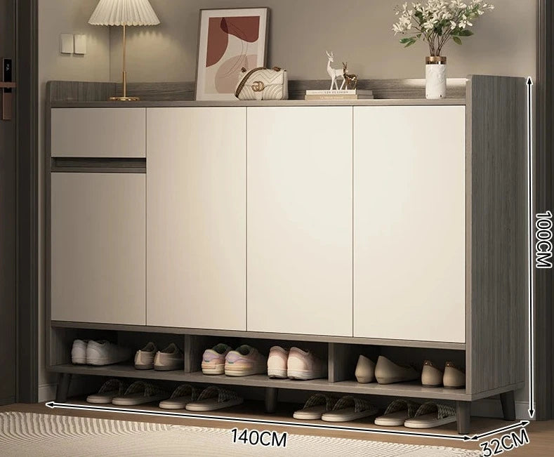 Solid wood shoe cabinet, home entrance and entrance cabinet, one-piece multi-layer simple large capacity 2024