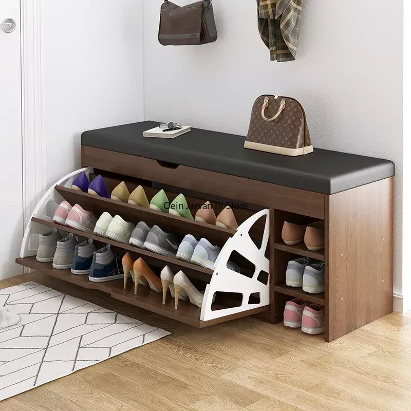 Modern Change Shoe Cabinet Stool Sitting Rack Household Nordic Small Soft Bag Shoe Cabinet Wearing Muebles Living Room Furniture